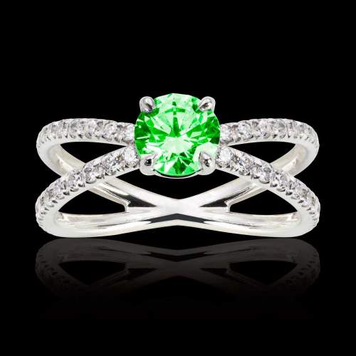 Emerald Engagement ring Amandine